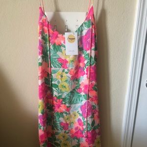 Neon Hawaiian Printed Dress 🌺